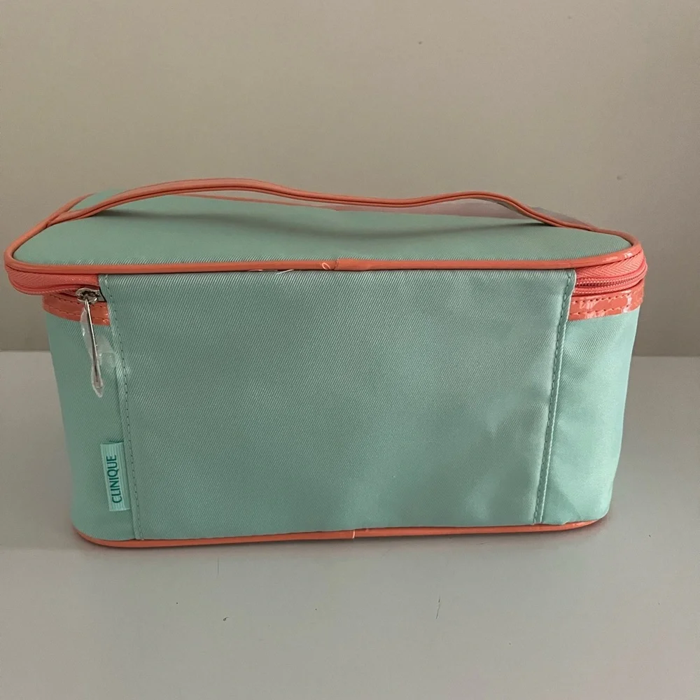 Clinique Green and Orange Makeup Organizer